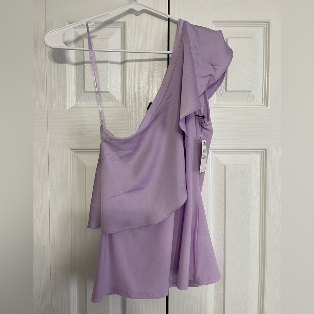 Nordstrom Lilac One-Shoulder Top